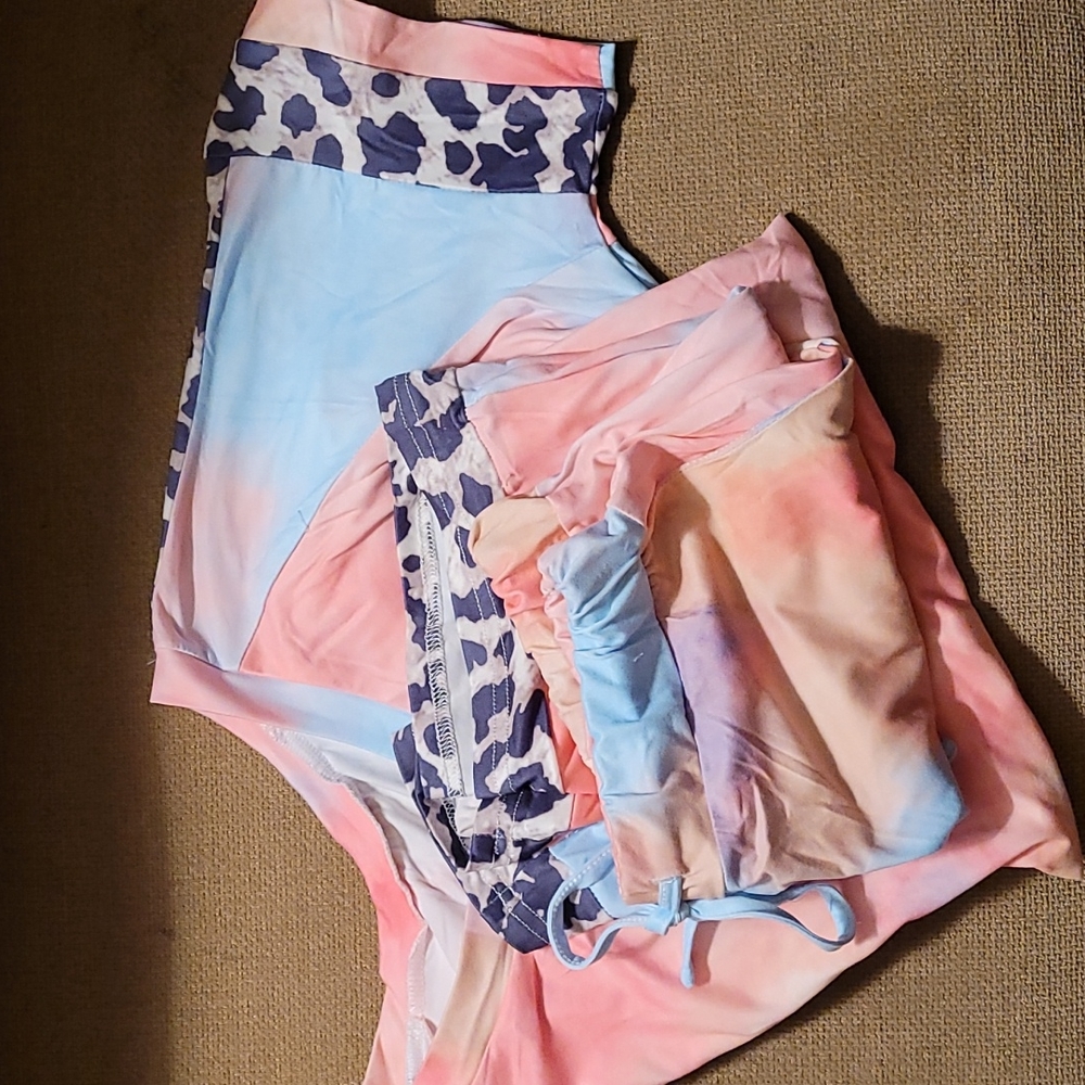 Tie Dye leopard Loungewear set